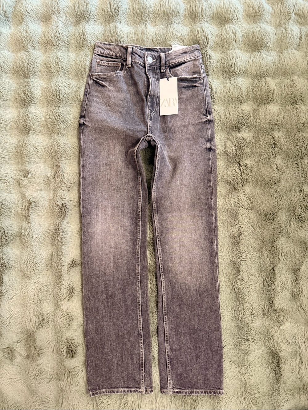 Zara Men's Slim Straight Grey Jeans